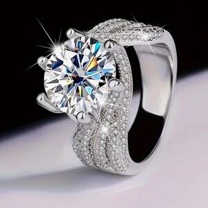 Stunning Size 9,  5 Carat Moissanite Ring S925